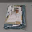 YI & ZE Teal Blue Ombre Shower Curtain Sets for Bathroom Accessories Fabric Polyester Waterproof Modern Shower Curtain Liner with 6 Hooks W36xL72