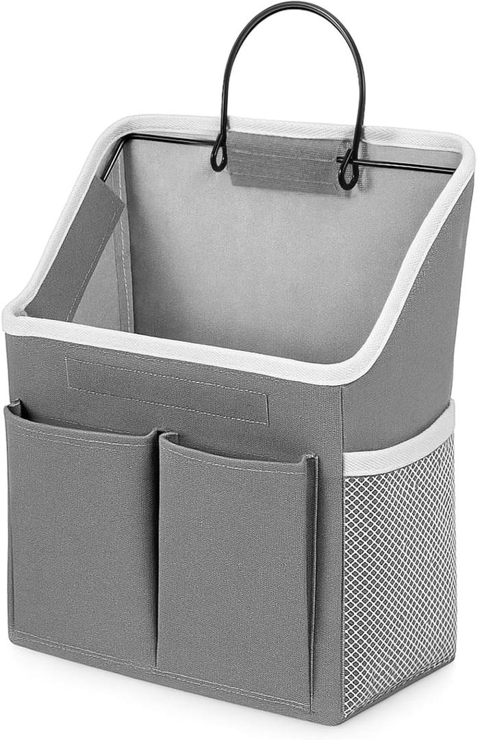 Wall Hanging Storage Bag, Hanging Storage Basket for Organizing, Wall Organizer with Pockets for Bathroom, Bedroom, Dormitory, RV