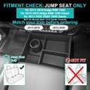 Center Console Floor Organizer for 2013-2018 Dodge Ram 1500 & 2019-2024 Ram 1500 Classic & 2013-2026 Ram 2500 3500 Accessories, Beach Seat Storage Box Tray with Cup Holder (Not for 2019-2026 New Body)