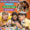 1000 Pieces Friends Pastel Building Block Bricks - 10 Colors, 9 Shapes & 54 Roof Pcs - Compatible & Tight Fit w All Major Brands - Great for Activity Tables & Creativity at Home - Kids Birthday Gift