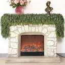 Real Touch Cedar Garland Artificial Realistic Christmas Garlands Faux Green Cedar Fake Pine Needles Garland for Mantle Indoor Home Holiday Pine Garlands Christmas Decorations Outdoor Xmas (6FT)