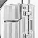 1-Piece Hardshell Zipperless Luggage Set, 20" Aluminum Frame Hardshell Spinner Luggage, Airline Approved Carry-On Luggage, TSA Lock, 360° Quiet Wheels With Cup Holder (silver)