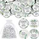 200 Pcs Wooden Wedding Drink Tokens Bulk Eucalyptus Free Drink Tickets with Organza Bags Enjoy Personalised Mr and Mrs Tokens for Wedding Guest Reception Bridal Shower Party(Classical)