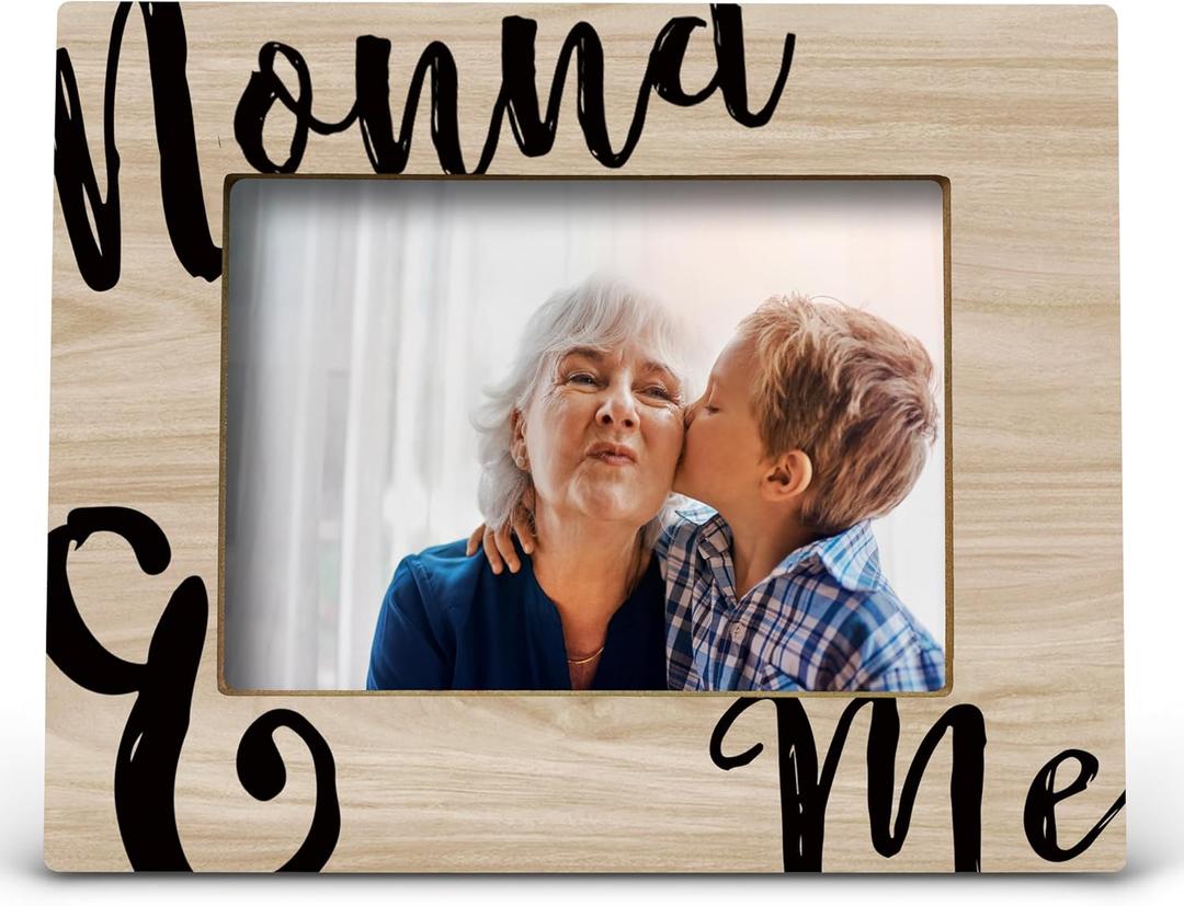 FONDCANYON Nonna Gifts Grandma Picture Frame - Nonna & Me Photo Frame (5x7 Inch)