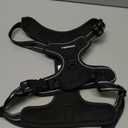 rabbitgoo Dog Harness No Pull with 2 Leash Clips, Adjustable Soft Padded, Reflective Oxford No Choke Pet Vest with Easy Control Handle for Large Dogs, Black, L