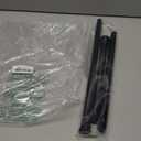 Spring Tension Curtain Rod 28 To 48 Inch Adjustable Expandable Black Tension Rod 7/8" Shower Curtain Rods No Drilling Spring Loaded Curtain Rod for Windows Bathroom Closet Kitchen Bedroom Doorway Door