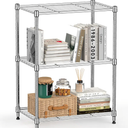 450 lbs Wire Storage Shelving 3-Tier Utility Shelving Unit Steel Organizer Wire Rack for Home,Kitchen,Office,Chrome(11.8" D x 17.7" W x 26.4" H)