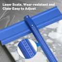 Manual Tile Cutter with Tungsten Carbide Scoring Wheel | 35.4" Precision T-Bar Cutter for Porcelain & Ceramic Tiles | Portable Design with Aluminum Ruler & Plier (Blue)