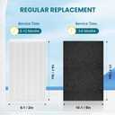 HPA100 HEPA Filter Replacement for Honeywell Air Purifiers, Compatible with HPA100,HPA094, HPA104, HPA105 HPA3100, HPA5100, 6 HEPA R Filters and 8 Pre-Cut A Carbon Pre-filter,Part No. HRF-ARVP100