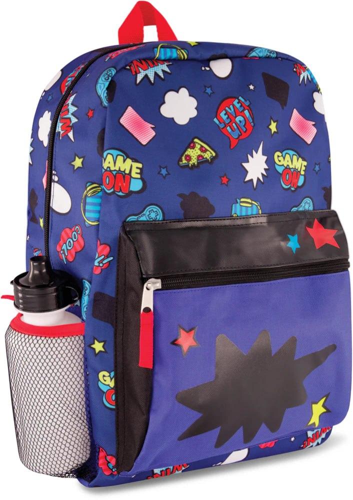 DIY KIT Reboot Backpack 16.5"H x 12.5"W x 5.5"D, 2 Sheets Of Write & Wipe Stickers, 2 Chalk Markers