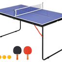 Ping Pong Table, Two Paddles, Net, And Ping Pong Balls, 53 1/2" W x 73 3/4" L,