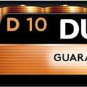 Duracell Coppertop D Batteries, 10 Count (1 Pack), D Battery with Long-lasting Power, All-Purpose Alkaline Battery for Household and Office Devices