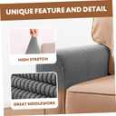 Homoyoyo 4PCS Armrest Covers Stretch Armchair Slipcover Protector Anti- Stain Washable Furniture Protector Arm Covers for Chairs Sofa Recliner Sofa Couch (Light Grey)
