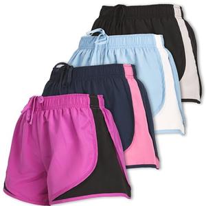 Ultra Performance Women's Running Shorts 1-Pack Athletic Workout Gym Shorts for Women, with Brief Liner Size M Black/White