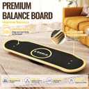 Balance Board for Adults and Kids, Standing Desk Balance Board for Training | Wooden Board with 360 Rotation, Anti-Surface Whirl Board for Training Skiing and Surfing, Suitable Home and Office Exercise
