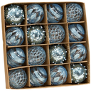 Christmas Ornaments Set 16PCS Shatterproof Rustic Farmhouse 2.4 Inch Hanging Balls Ornaments for Tree Party Holiday