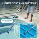 Lydsto S1 Lite Cordless Spa Hot Tub Vacuum Cleaner  90-Min Runtime, Powerful 20W Brushless Motor, Includes 3 Aluminum Poles, Lightweight Handheld Pool Vacuum to Clean Small Debris Types, Silver