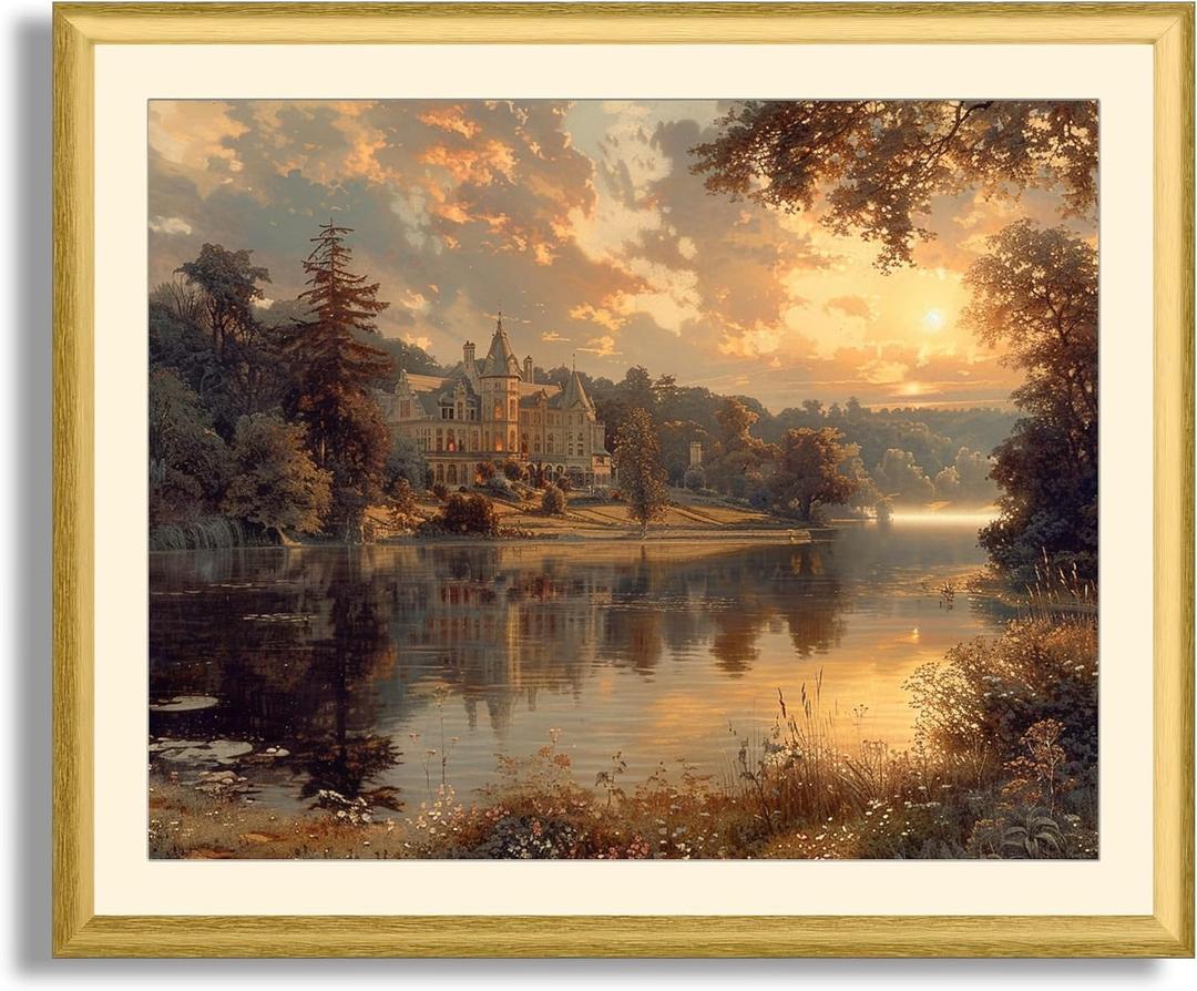 Art Shoppe Framed Print Wall Art, Vintage Wall Dcor for Living Room, Bedroom, Office, High-Resolution Image on Premium Art Paper, 3/4" Frame with Plexiglass Front, Ready to Hang, 17"x21"