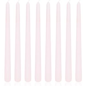 8 Pack 10 Inch Baby Pink Taper Candles Long Burning Time and Dripless Candles for Dinner Home Decor Wedding Shower