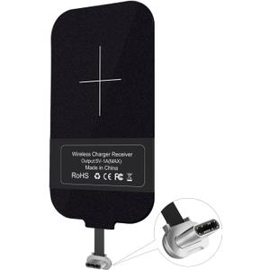 Nillkin Qi Receiver USB C, Thin Wireless Charging Receiver, Type C Wireless Charger Receiver for Galaxy A51/A20E/A20, Pixel 2 and Other Type-C Android Cell Phones(Short Version)
