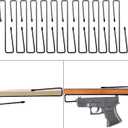 Adoreal 12 PCS Gun Rack, Pistol Rack for Gun Safe Shelf or Stack On Gun Cabinet, Gun Safe Accessory, Handgun Hanger Pistol Organizer for Display, Gifts for Hunters