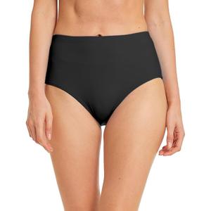 Women's Swim Bottom High Waist Retro Basic Full Coverage Bikini Tankini Swimsuit Briefs, Large