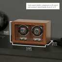 ROTHWELL Double Watch Winder for Automatic Watches with Quiet Motor with Multiple Speeds and Rotation Settings (Tan / Brown)