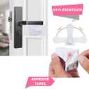 6 Packs Child Safety Door Lever Locks, No Drill Baby Proof Handle Lock with Adhesive, Easy for Adults, Fits Most Door Handles(White)