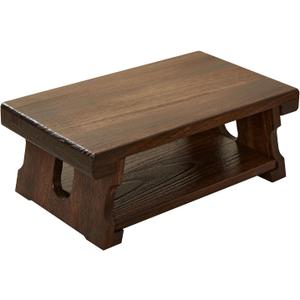 Japanese Folding Floor Table,Natural Brown Coffee Table,Wood Small Low Meditation End Table, Tatami Table for Bed,Living Dining Room, 20" x 11.8" x 8"