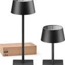 Philips Solar Outdoor Table Lamp, Portable LED Desk Light,Cordless Battery-Operated 2 Adjustable Height, Touch Control & Stepless Dimming Night LightWaterproof for Garden, Bedroom (Black)