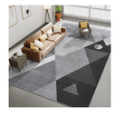 HOMFINE Washable Modern Area Rug - Geometric 5x7 Rugs for Living Room, Bedroom, Machine Washable Rug Soft Non Slip Non Shedding Area Rug - Grey, 5'x7'