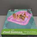 SLOOSH Inflatable Tanning Pool Lounger Float, 85" x 57" Extra Large Pool Floats Adult with Pillow, 4 in 1 Suntan Tub Raft Floatie,Sunbathing Bed Lounge for Water Blow Up Ball Pit Party Gifts, XL-Pink