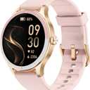 TOOBUR Smart Watch for Women, 40mm HD Smartwatch, Compatible with Android & iOS, Answer/Make Calls, Fitness Watch with Step/Calorie/HR Tracker, IP68, Gorgeous & Comfy, Gift for Women, Pink
