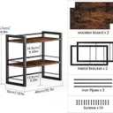 Office Desk Shelf Organizer, Wood Desktop Bookshelf Supplies Storage Rack, Shelf for Top of Desk and Dresser (Brown-2 Tier)
