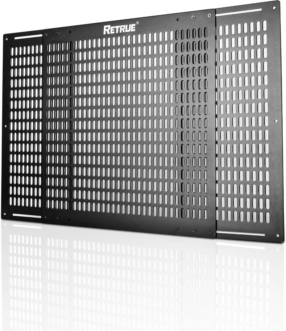 RETRUE RV Screen Door Protector Adjusts from 22" to 31.5" Aluminum Alloy Camper Screen Door Protector Guard for Dogs Kids Safe, Black