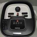 HOSPAN Collapsible Foot Spa with Heat, Bubble, Red Light, and Temperature Control, Foot Bath Massager with 8 Shiatsu Massage Rollers, Pedicure Foot Spa for Relaxation and Stress Relief, Black