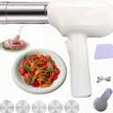 Handheld Electric Pasta Maker Gun 5-in-1 Cordless Pasta Machine Portability Suitable For kitchen Pasta Machine-Stainless Homemade Spaghetti Machine