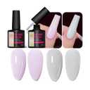 2 x Gel Nail Polish for Manicure: Purple and Gray Jelly Colors UV Nail Polish - 8ml Duo Gel Polish Neutral for Women Beginners Nail Enthusiasts - Summer Spring Home Nail Art Design Salon Gift Winter
