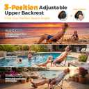 Low Beach Chairs for Adults with High Back, Support 400LBS