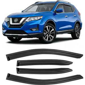 Window Rain Guards for 2014-2020 Nissan Rogue(Exclude Rogue Sport Models), Window Visor Guard Vent Wind Shade Deflector Rain Shield Protector Sun Visor for 14-20 Nissan Rogue, Outside-Mount, 4PCS