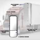 Left Side Mirror Compatible with Freightliner Century columbia Chrome with Heating Door Mirror Left Side Fit for 1996-2017 Century & 2004-2017 columbia