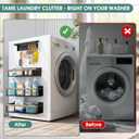 POLRAI 4 Pack Magnetic Shelves for Washing Machine Magnetic Shelf for Fridge Powerful Magnetic Shelves and Magnetic Hook for Laundry Room Kitchen Bathroom Organization