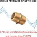 3/4 Inch NPT Brass Nipple Male Pipe Fitting Adapter, Hex Nipple, (3/4 inch x 3/4 inch NPT Male, 2 Piece), Straight Connector Pipe Fitting, Thread 1" OD to 1" OD