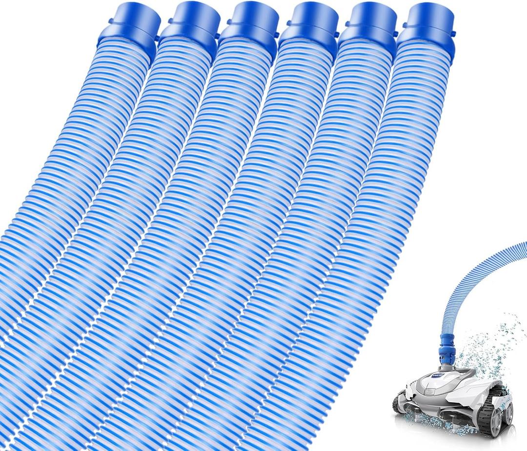 6 Pack Pool Cleaner Vacuum Hoses, Fast Twist Lock Hose Replacement Parts, Vacuum Hose Extension, Pool Cleaner Parts for Zodiac MX6, MX8, MX6 Elite, MX8 Elite, MAXX, Baracuda (Blue)