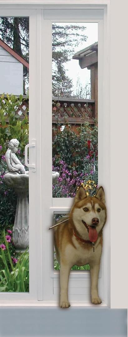 Ideal Pet Products 94 E-Z Fit VPP Vinyl Patio Pet Door, Adjustable Height: 92-3/4" to 94-1/2", 10.5" x 15" Flap Size (White)