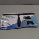 All-Purpose Stainless Steel Shower Squeegee for Shower Doors with 2 Adhesive Hooks, Bathroom Cleaner Tool Household Window Mirror Squeegee for Home Cleaning, Glass Door, Tile Wall, Car, 14 Inch Black