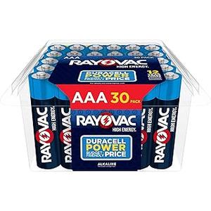 Rayovac High Energy AAA Batteries (2 Pack of 30), Alkaline Triple A Batteries