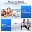 SYNCWIRE 55" Selfie Stick Tripod for iPhone, 3 in 1 Extendable Phone Selfie Stick with Remote, Aluminum Travel Tripod for iPhone 17/16/15/14/13/12 Series and More Smartphones (White)