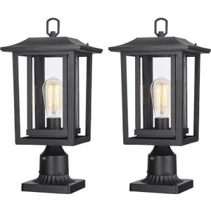 Beionxii 19Inch Dusk to Dawn Outdoor Post Lights,Lamp Post Light Fixture