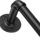 1 Inch Heavy Duty Blackout Curtain Rods for Windows, Industrial Pipe Wrap Around Room Divider Decorative Curtain Rods Wall Mount & Ceiling Mount, Black, 168-240 Inch
